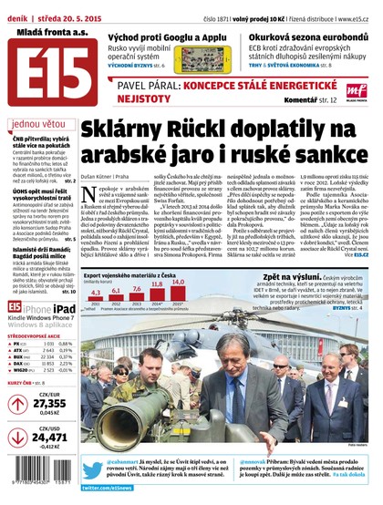 E-magazín E15 20.5.2015 - Czech Media Invest