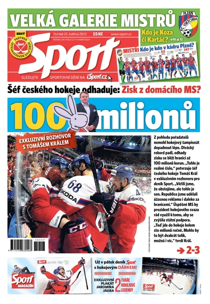 E-magazín Sport - 21.5.2015 - CZECH NEWS CENTER a. s.