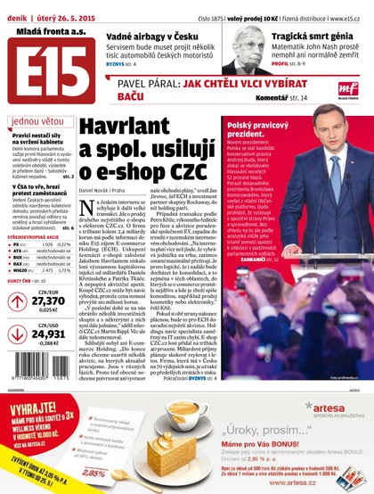 E-magazín E15 26.5.2015 - Czech Media Invest