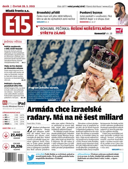 E-magazín E15 28.5.2015 - Czech Media Invest