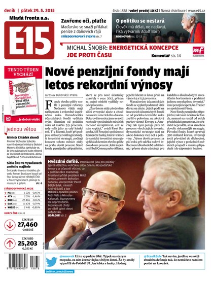 E-magazín E15 29.5.2015 - Czech Media Invest