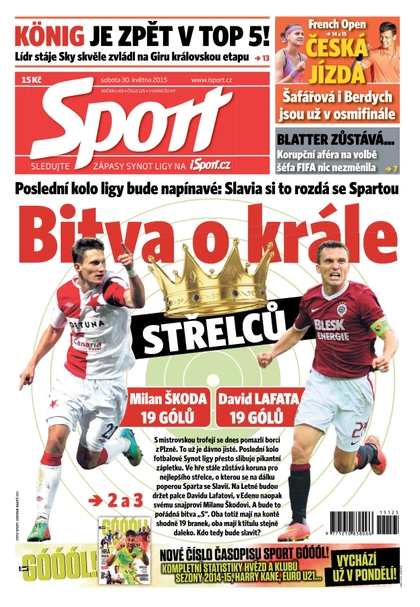 E-magazín Sport - 30.5.2015 - CZECH NEWS CENTER a. s.