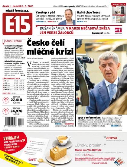 E-magazín E15 1.6.2015 - Czech Media Invest