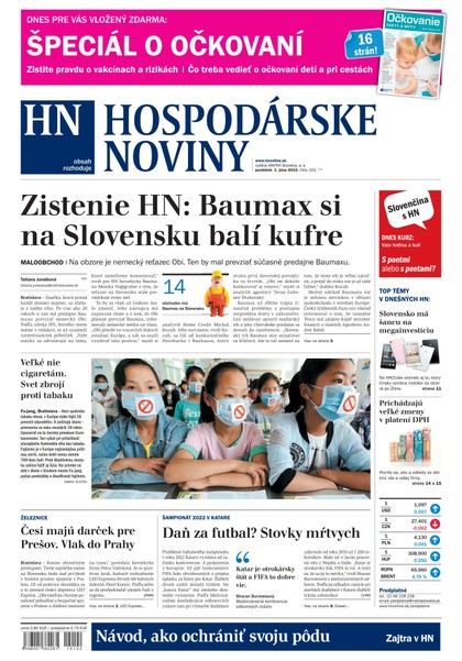 E-magazín Hospodárske noviny 1.6.2015 - MAFRA Slovakia, a.s.