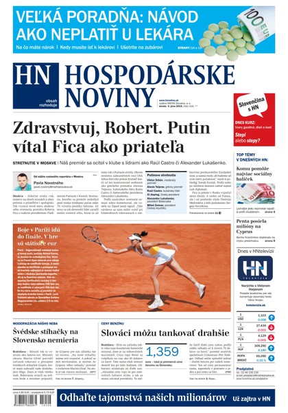 E-magazín Hospodárske noviny 03.06.2015 - MAFRA Slovakia, a.s.