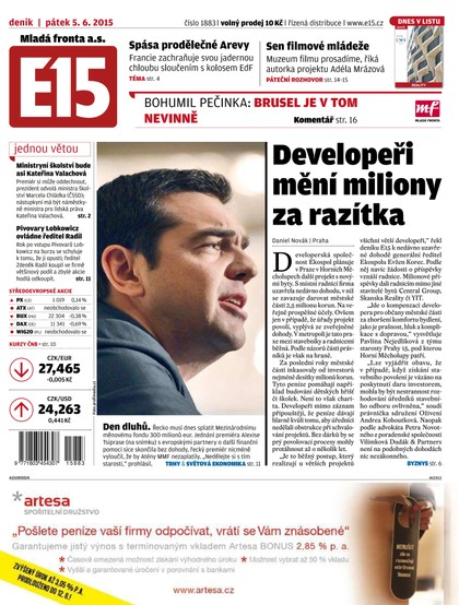 E-magazín E15 5.6.2015 - Czech Media Invest