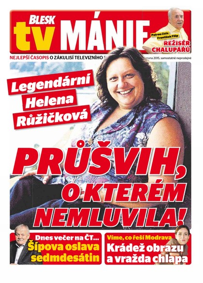 E-magazín Blesk Tv manie - 6.6.2015 - CZECH NEWS CENTER a. s.