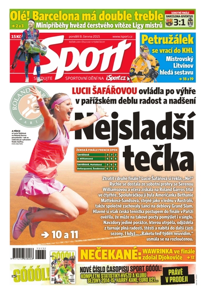 E-magazín Sport 8.6.2015 - CZECH NEWS CENTER a. s.