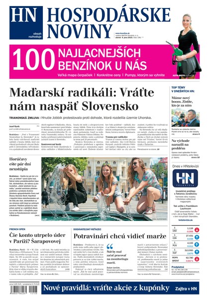 E-magazín Hospodárske noviny 09.06.2015 - MAFRA Slovakia, a.s.