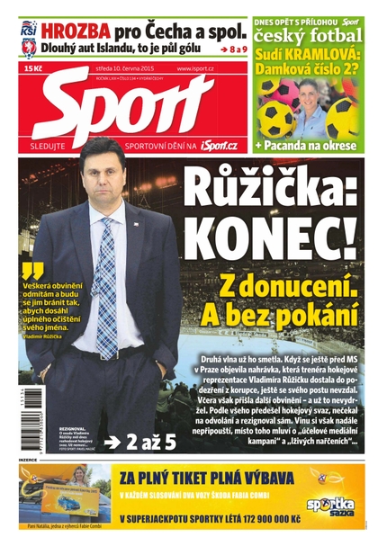 E-magazín Sport - 10.6.2015 - CZECH NEWS CENTER a. s.