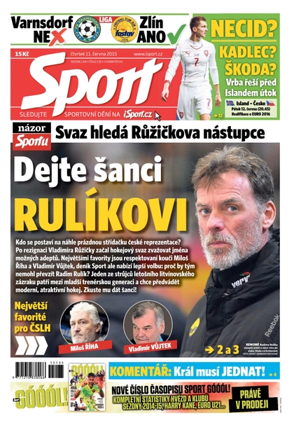 E-magazín Sport - 11.6.2015 - CZECH NEWS CENTER a. s.