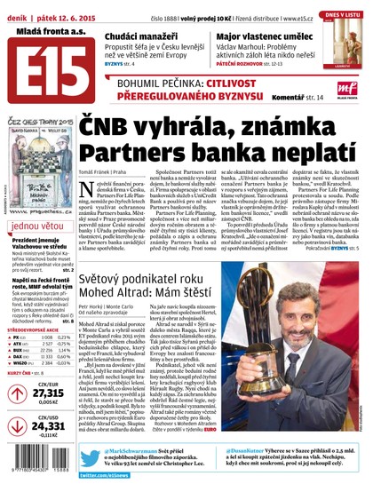 E-magazín E15 12.6.2015 - Czech Media Invest