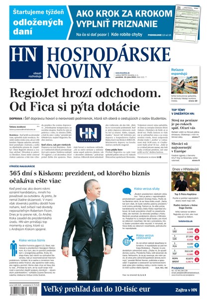 E-magazín Hospodárske noviny 15.06.2015 - MAFRA Slovakia, a.s.