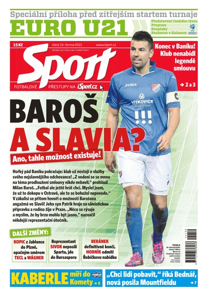 E-magazín Sport - 16.6.2015 - CZECH NEWS CENTER a. s.