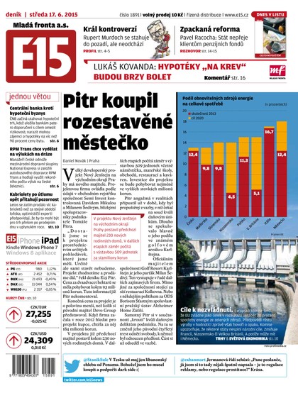 E-magazín E15 17.6.2015 - Czech Media Invest