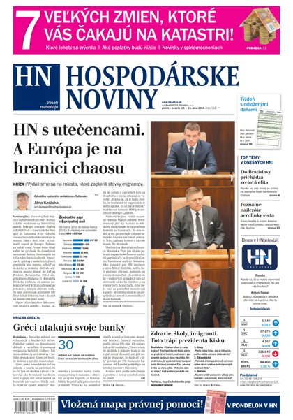 E-magazín Hospodárske noviny 19.06.2015 - MAFRA Slovakia, a.s.