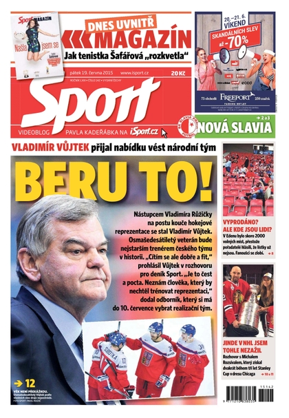 E-magazín Sport - 19.6.2015 - CZECH NEWS CENTER a. s.