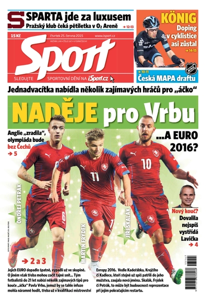 E-magazín Sport - 25.6.2015 - CZECH NEWS CENTER a. s.