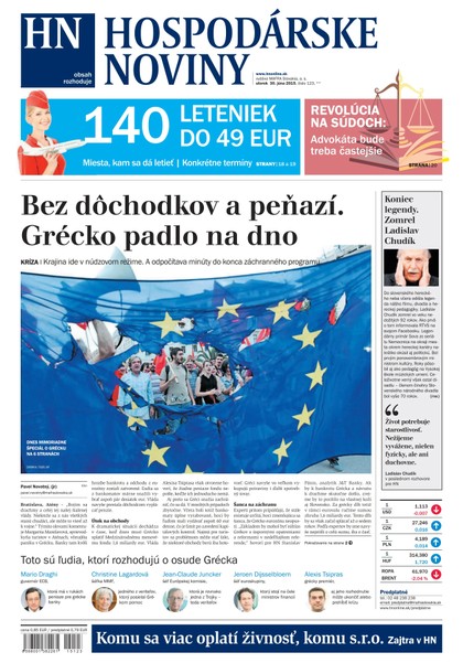 E-magazín Hospodárske noviny 30.06.2015 - MAFRA Slovakia, a.s.