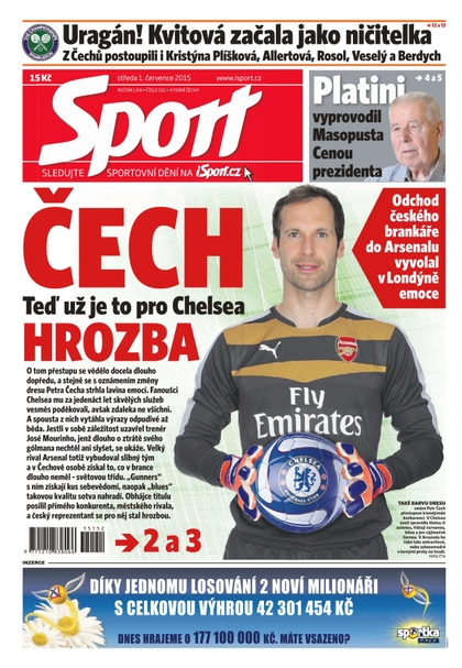 E-magazín Sport - 1.7.2015 - CZECH NEWS CENTER a. s.