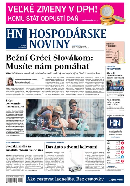 E-magazín Hospodárske noviny 08.07.2015 - MAFRA Slovakia, a.s.