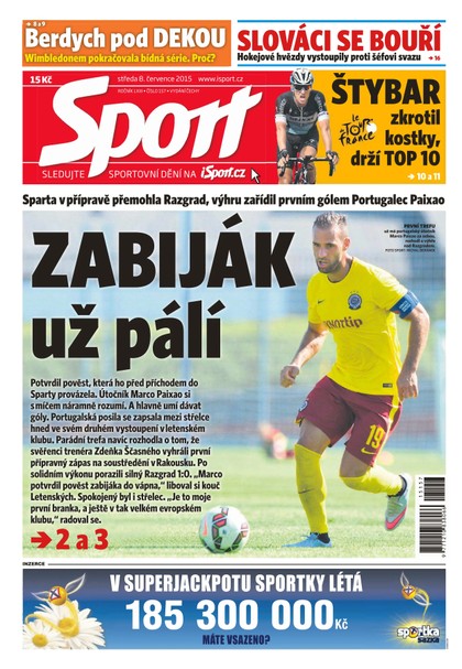 E-magazín Sport - 8.7.2015 - CZECH NEWS CENTER a. s.