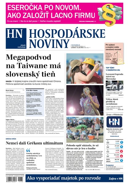 E-magazín Hospodárske noviny 13.07,2015 - MAFRA Slovakia, a.s.