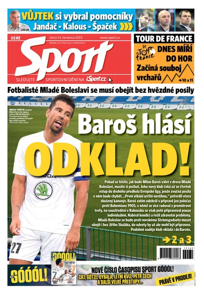 E-magazín Sport - 14.7.2015 - CZECH NEWS CENTER a. s.
