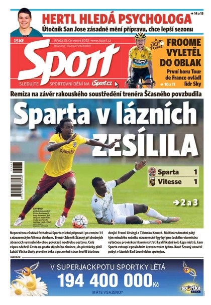 E-magazín Sport - 15.7.2015 - CZECH NEWS CENTER a. s.