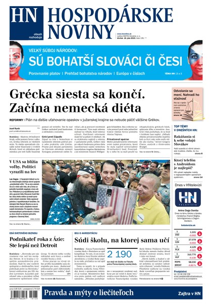 E-magazín Hospodárske noviny 16.07.2015 - MAFRA Slovakia, a.s.