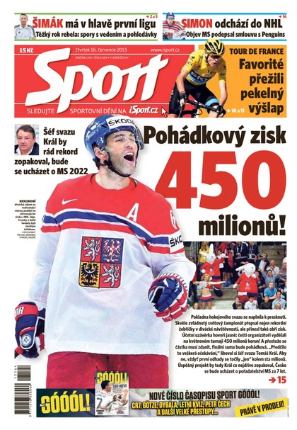 E-magazín Sport - 16.7.2015 - CZECH NEWS CENTER a. s.