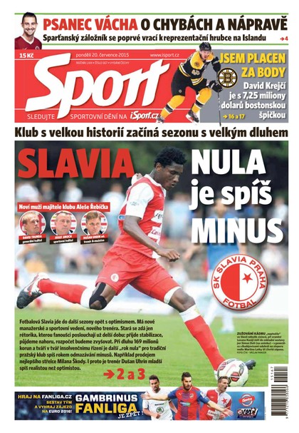 E-magazín Sport - 20.7.2015 - CZECH NEWS CENTER a. s.