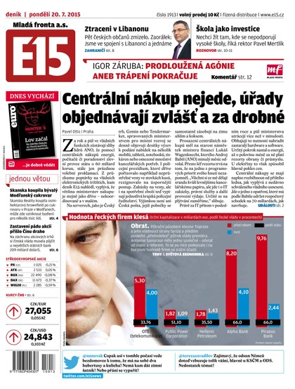 E-magazín E15 20-7-2015 - Czech Media Invest