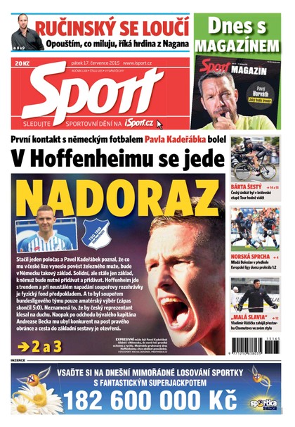 E-magazín Sport - 17.7.2015 - CZECH NEWS CENTER a. s.