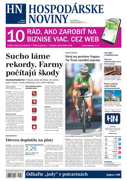E-magazín Hospodárske noviny 22.07.2015 - MAFRA Slovakia, a.s.