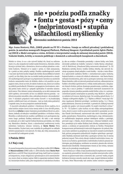 E-magazín Ročné hodnotenie tvorby - letná príloha Knižnej revue - Literárne informačné centrum