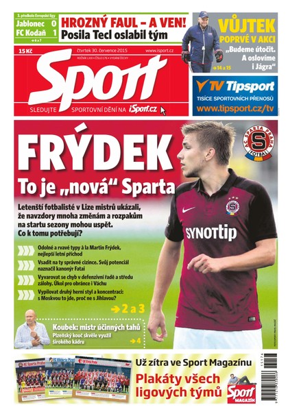 E-magazín Sport - 30.7.2015 - CZECH NEWS CENTER a. s.