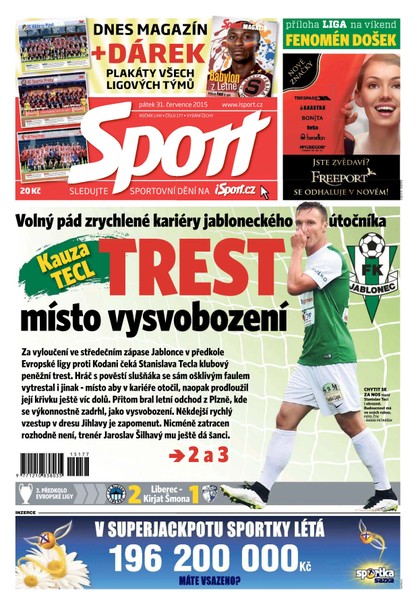E-magazín Sport - 31.7.2015 - CZECH NEWS CENTER a. s.