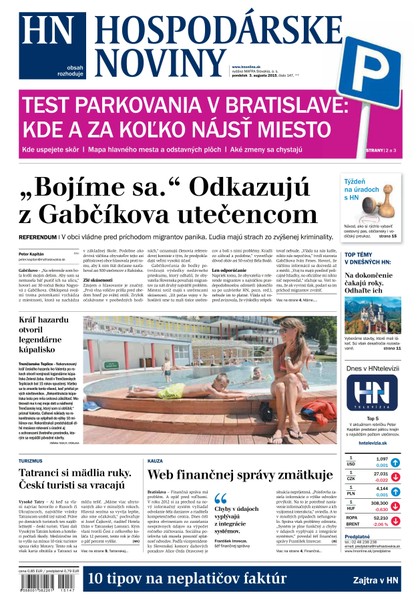 E-magazín Hospodárske noviny 03.08.2015 - MAFRA Slovakia, a.s.