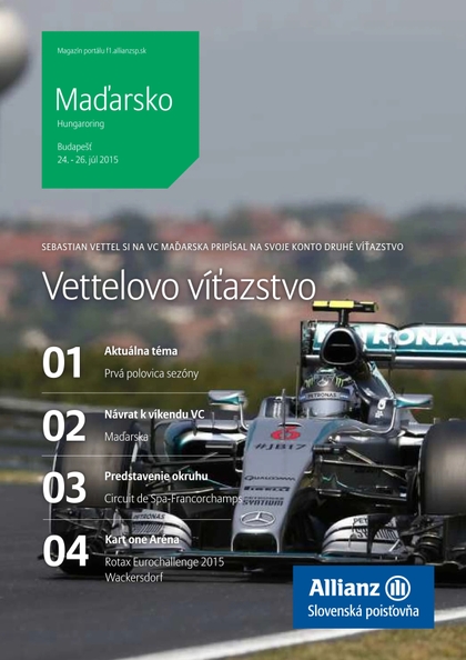 E-magazín Magazín F1 8/2015 - Allianz - Slovenská poisťovňa, a.s.