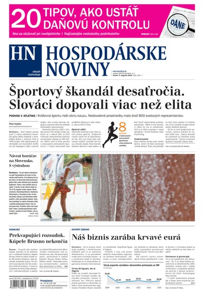 E-magazín Hospodárske noviny 05.08.2015 - MAFRA Slovakia, a.s.