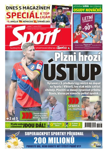 E-magazín Sport - 7.8.2015 - CZECH NEWS CENTER a. s.