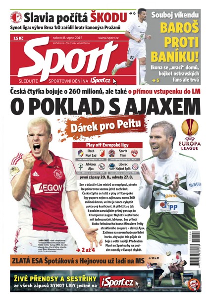 E-magazín Sport - 8.8.2015 - CZECH NEWS CENTER a. s.