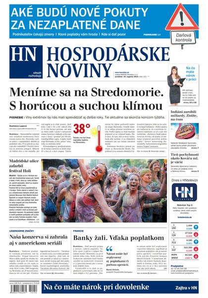 E-magazín Hospodárske noviny 10.08.2015 - MAFRA Slovakia, a.s.