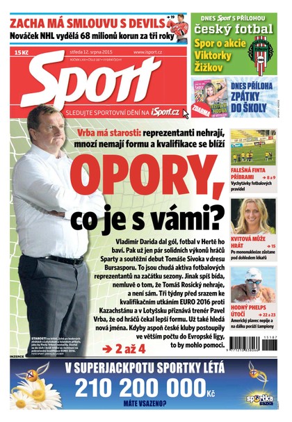 E-magazín Sport - 12.8.2015 - CZECH NEWS CENTER a. s.