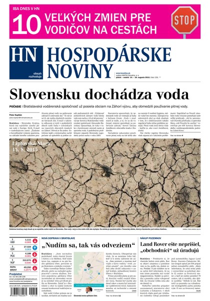 E-magazín Hospodárske noviny 14.08.2015 - MAFRA Slovakia, a.s.