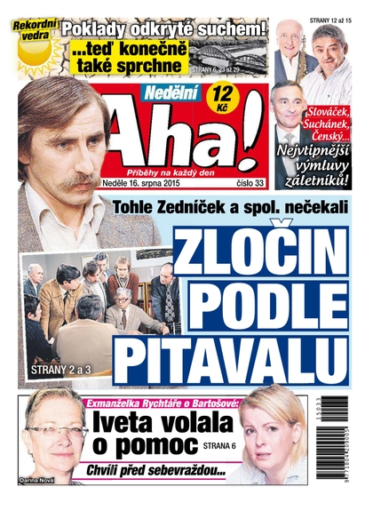 E-magazín Nedělní AHA! - 16.8.2015 - CZECH NEWS CENTER a. s.
