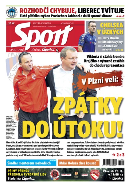 E-magazín Sport - 18.8.2015 - CZECH NEWS CENTER a. s.