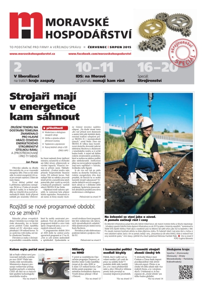 E-magazín MH srpen 2015 - Magnus Regio, vydavatel Moravského hospodářství