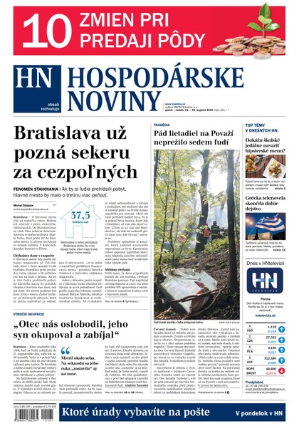 E-magazín Hospodárske noviny 21.08.2015 - MAFRA Slovakia, a.s.